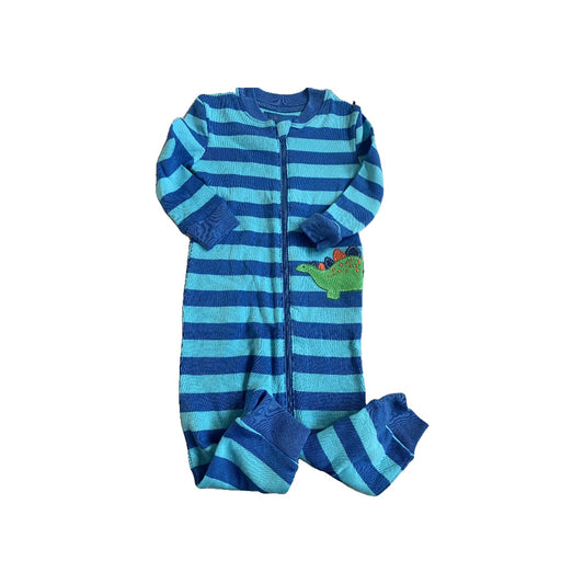 Little Me Boys Light Blue | Navy Blue | Stripe Pajamas Size: 12M Light Blue | Navy Blue | Stripe