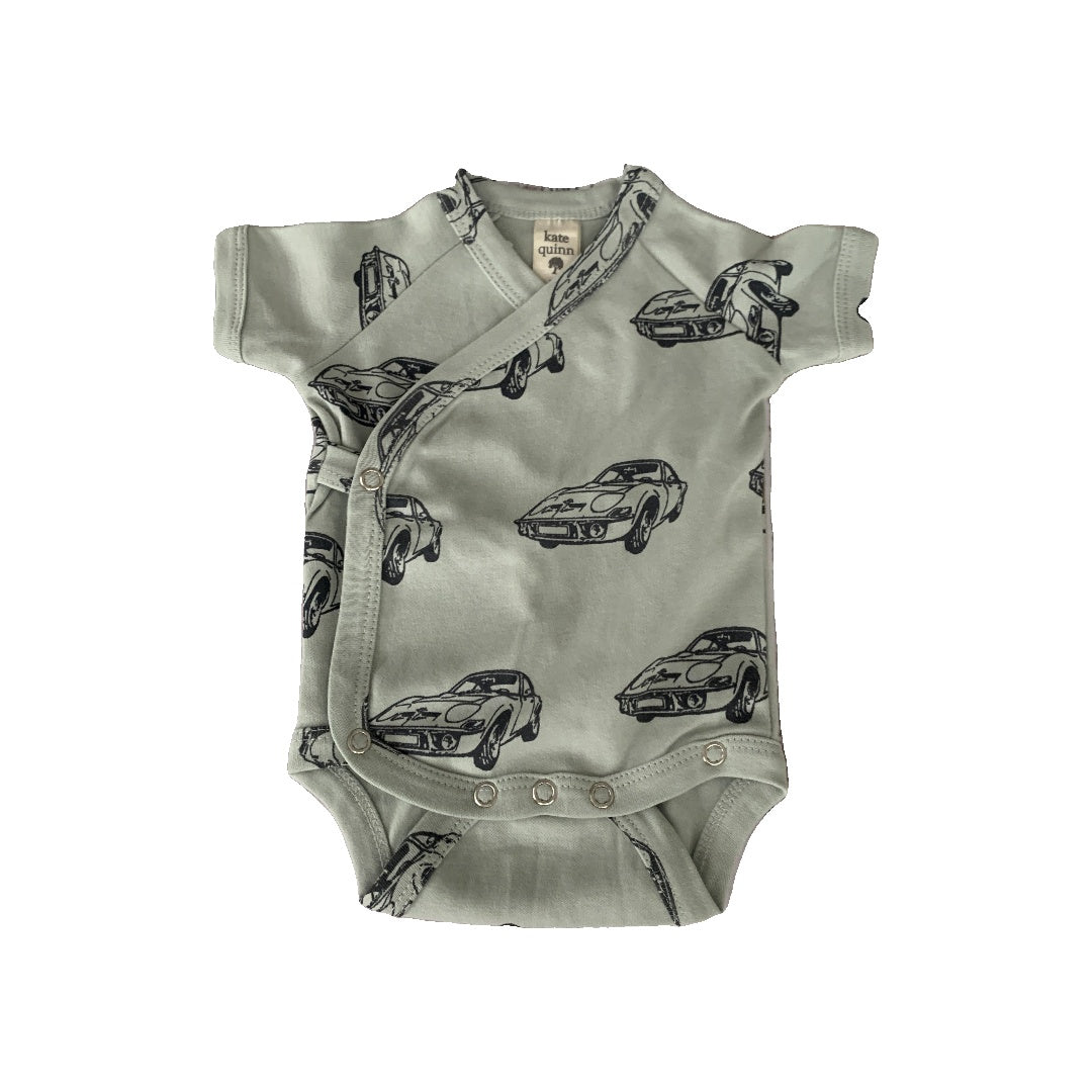 Kate Quinn Boys Light Blue | Navy Blue Onesie Size: Newborn Light Blue | Navy Blue