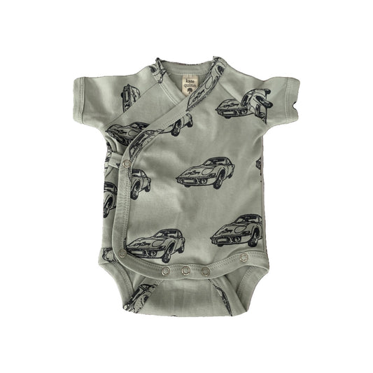 Kate Quinn Boys Light Blue | Navy Blue Onesie Size: Newborn Light Blue | Navy Blue