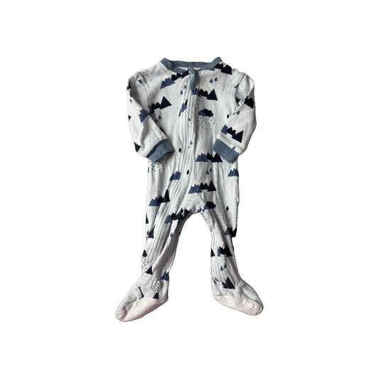 zippy jamz Boys Light Blue | Navy Blue Pajamas Size: 3-6 months Light Blue | Navy Blue