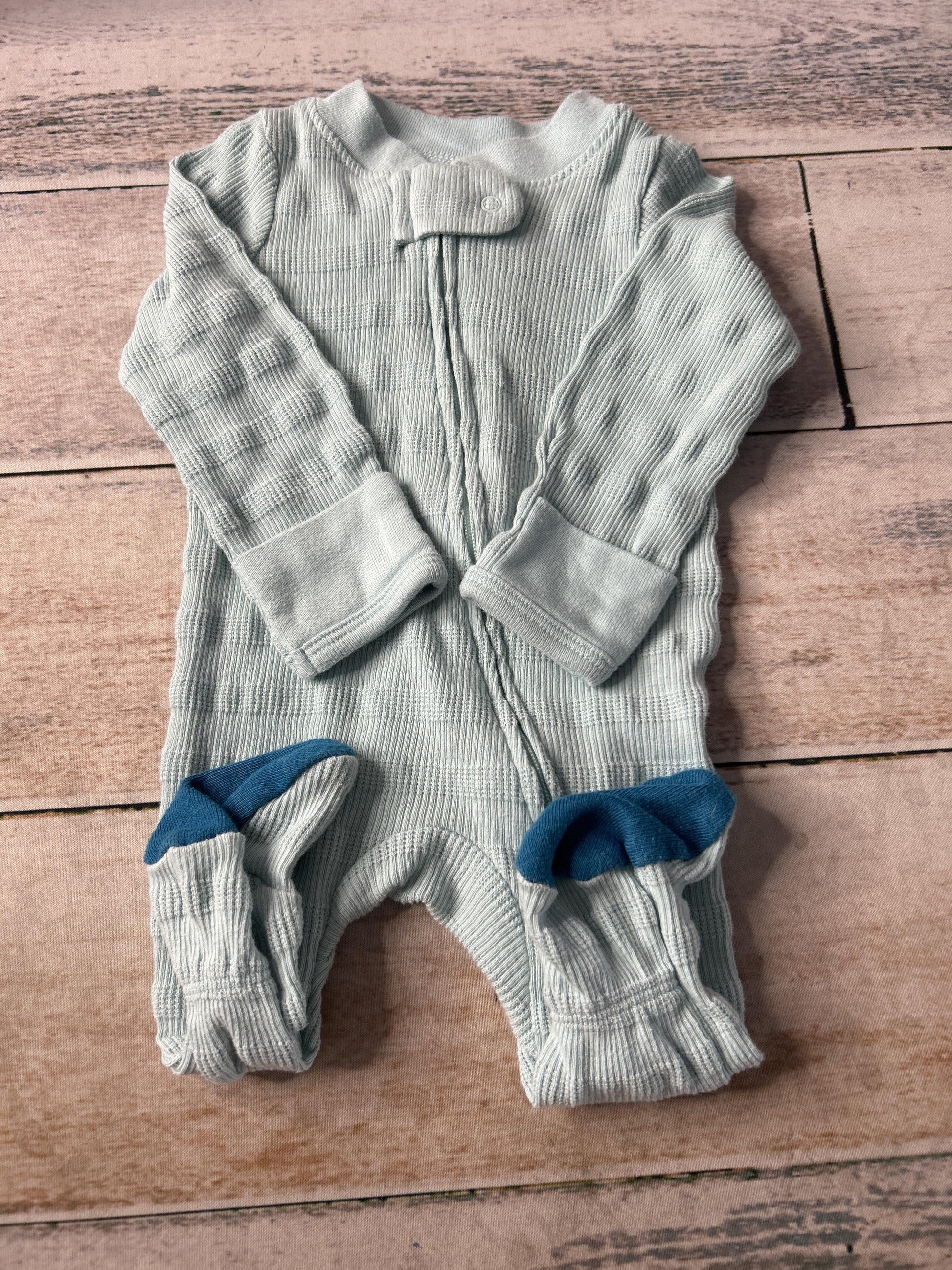 Cloud Island Boys Light Blue | Navy Blue Pajamas Size: Newborn Light Blue | Navy Blue