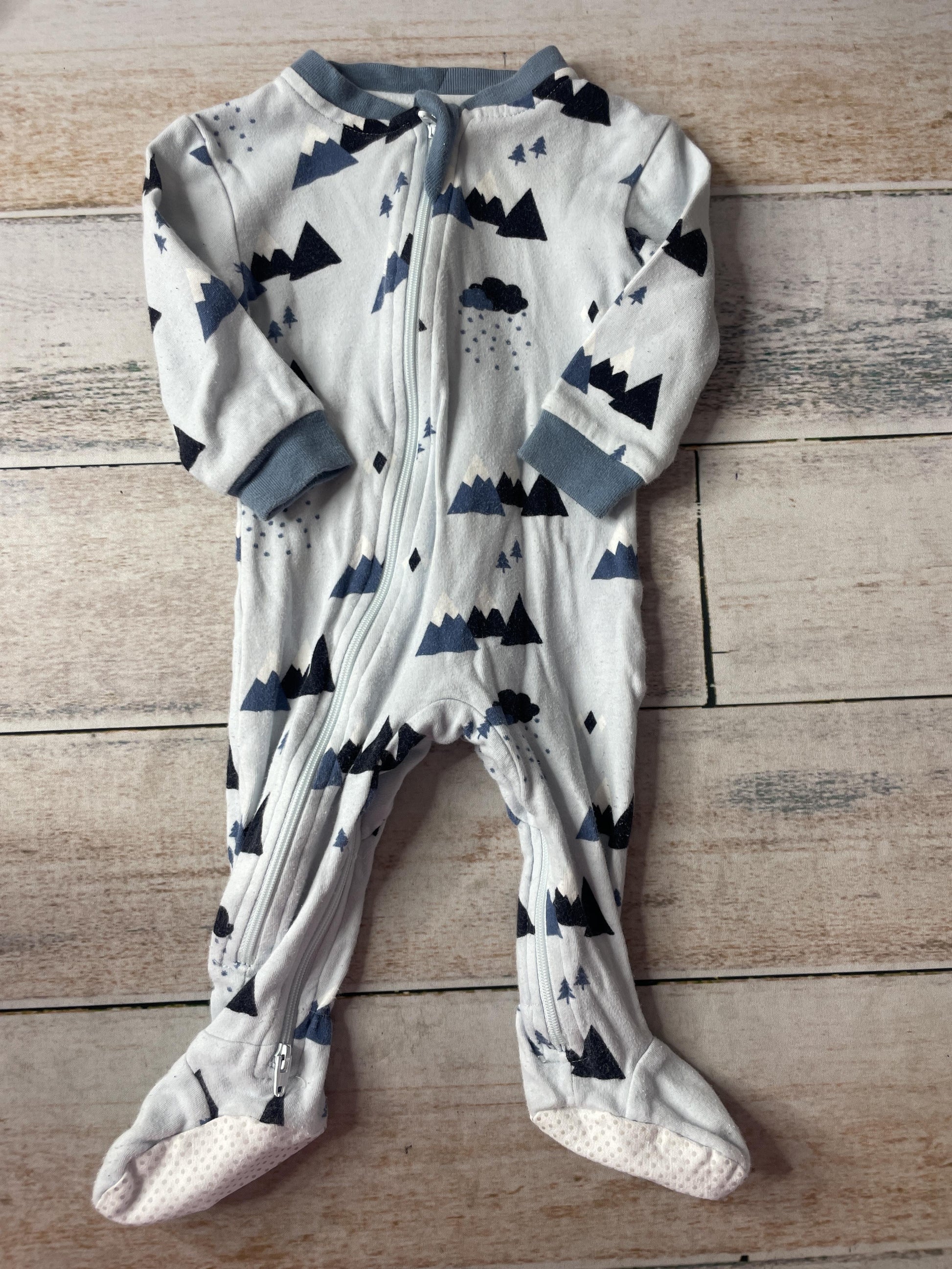 zippy jamz Boys Light Blue | Navy Blue Pajamas Size: 3-6 months Light Blue | Navy Blue