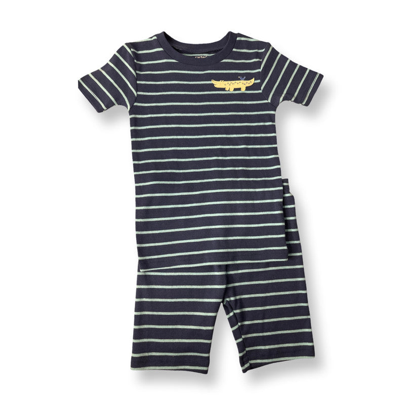 Carters Boys Light Blue | Navy 2-piece Pajamas Size: 5T Light Blue | Navy