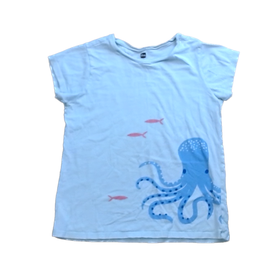 Tea Collection Girls Light Blue | Octopus Short Sleeve Shirt Size: 12 Years Light Blue | Octopus