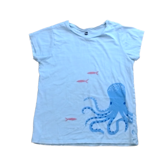 Tea Collection Girls Light Blue | Octopus Short Sleeve Shirt Size: 12 Years Light Blue | Octopus