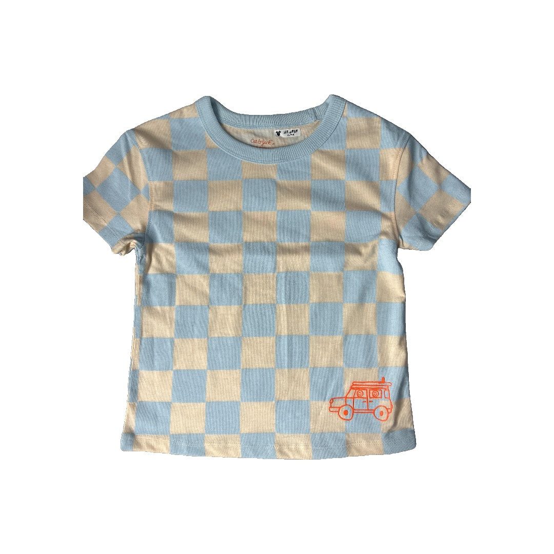 Unisex Light Blue | orange Shirt Size: 4T Light Blue | orange