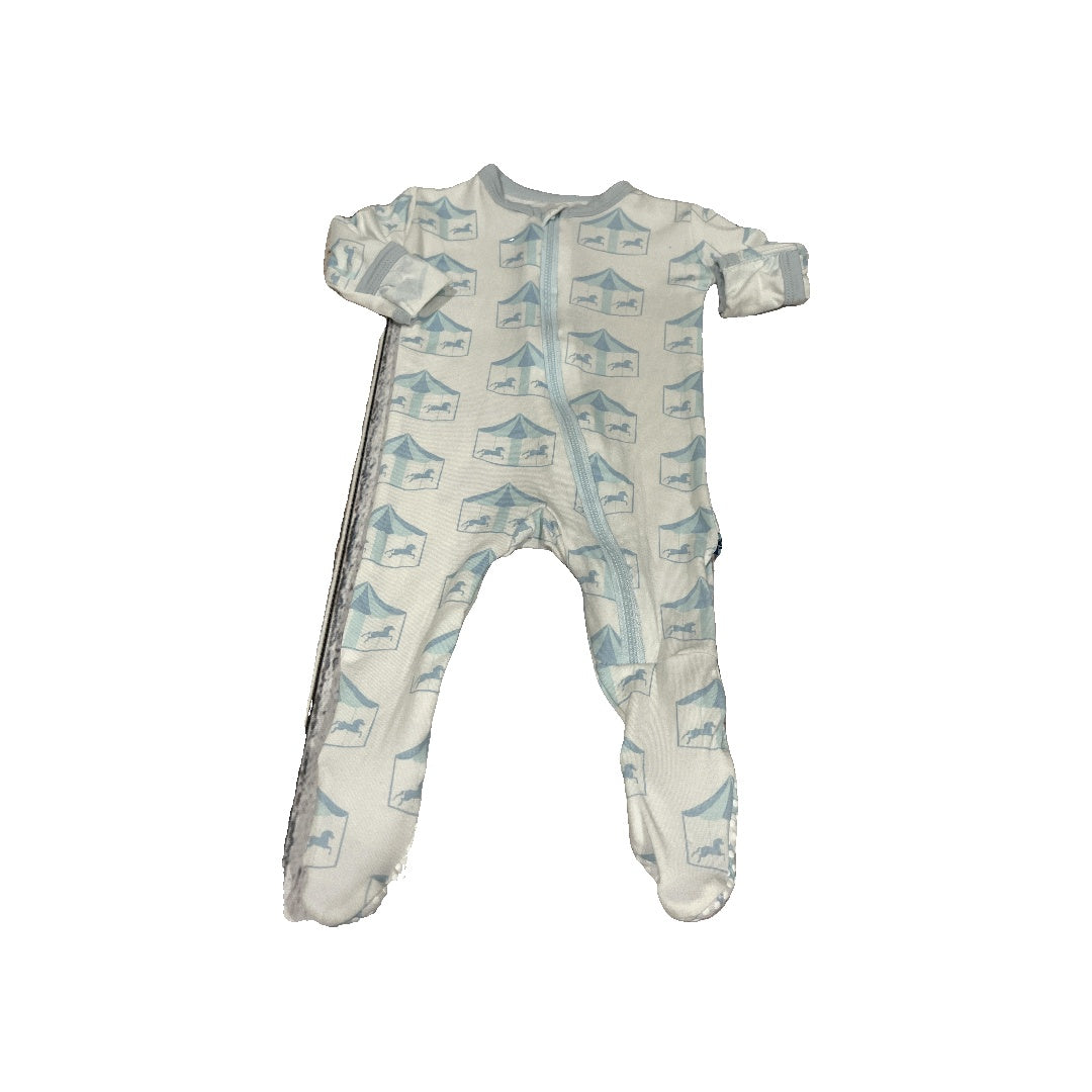 KicKee Pants Boys Light Blue | Pattern Pajamas Size: 0-3 months Light Blue | Pattern