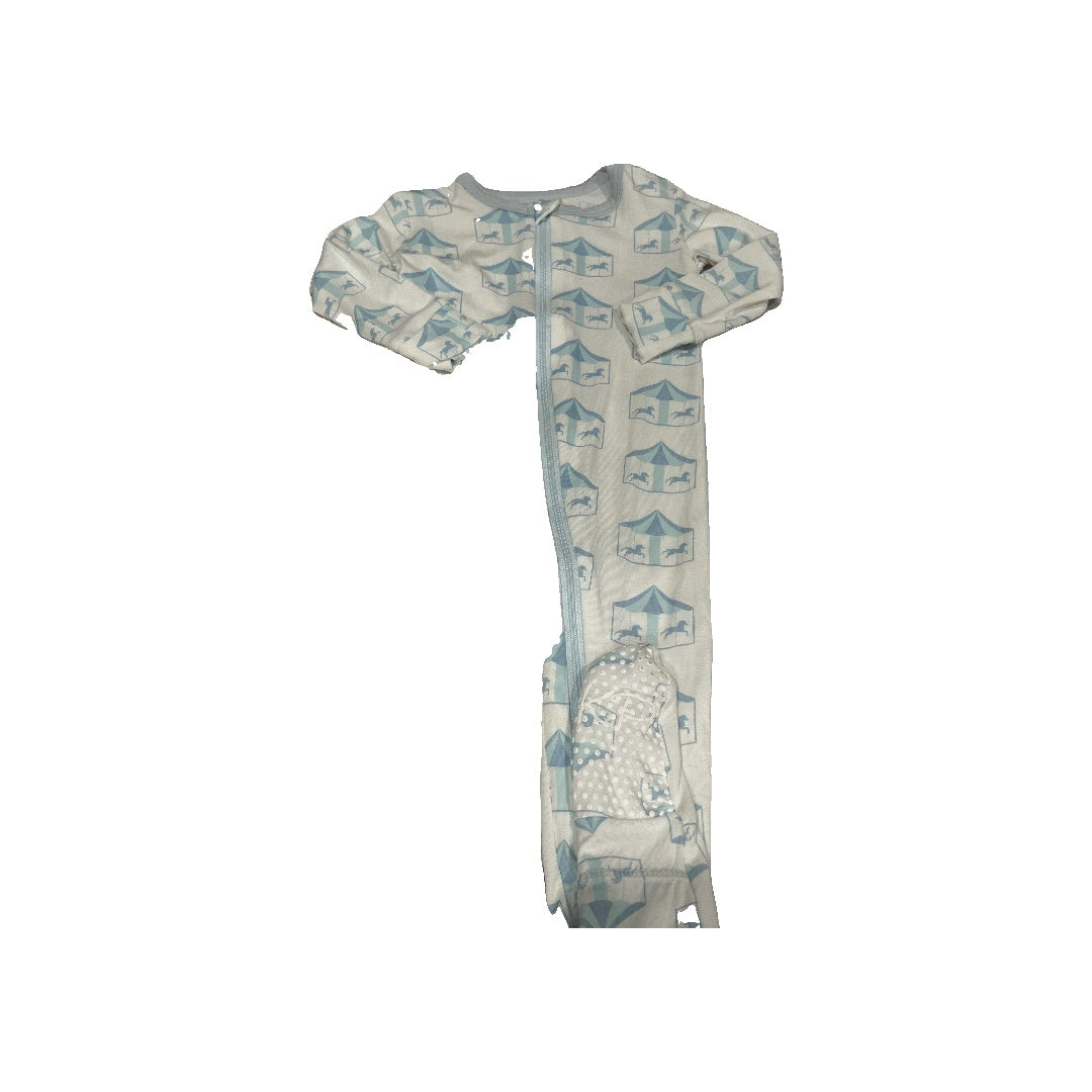 KicKee Pants Boys Light Blue | Pattern Pajamas Size: 12-18 months Light Blue | Pattern