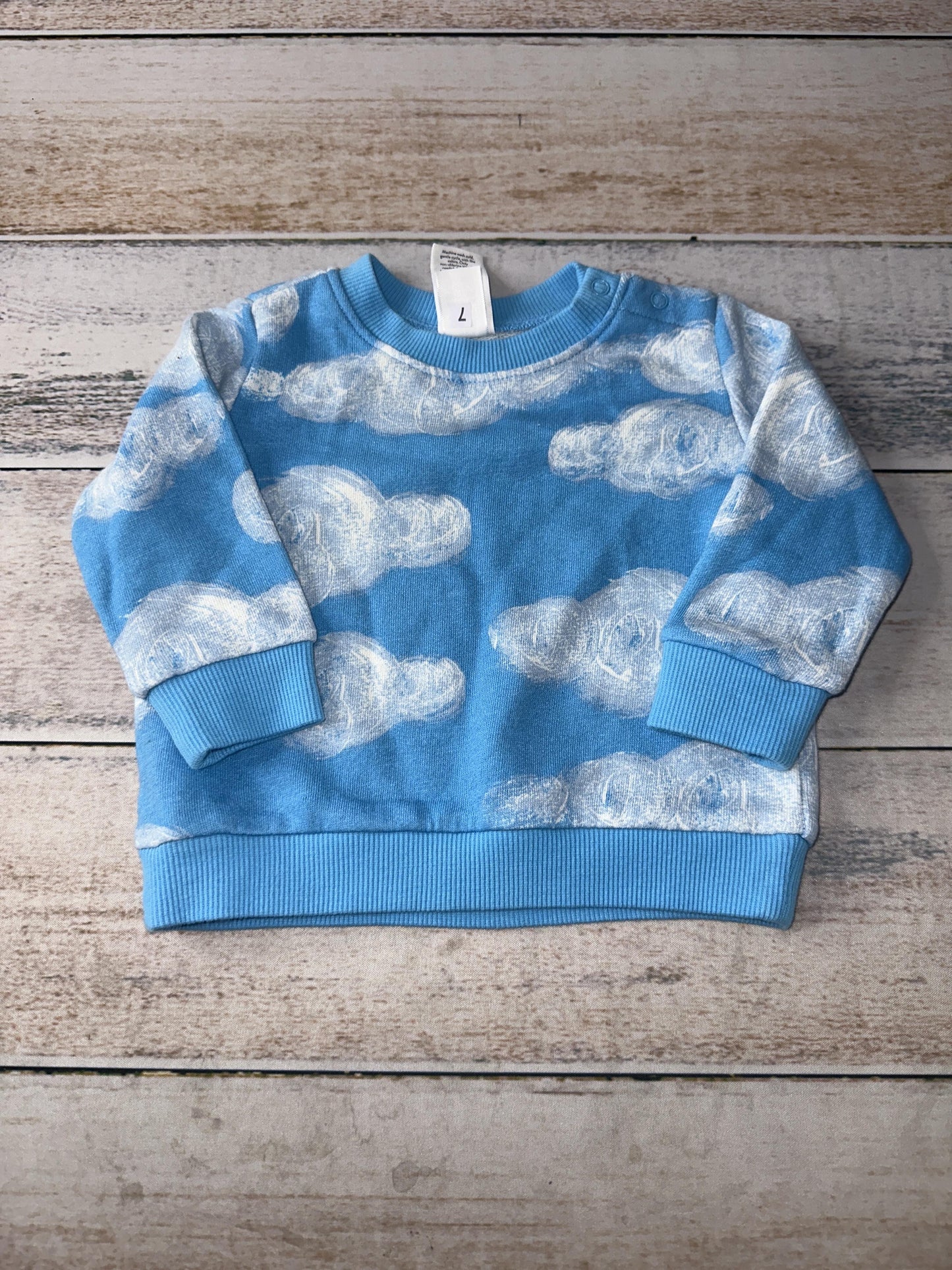 Nordstrom Unisex Light Blue | Pattern Sweatshirt Size: 6 months Light Blue | Pattern