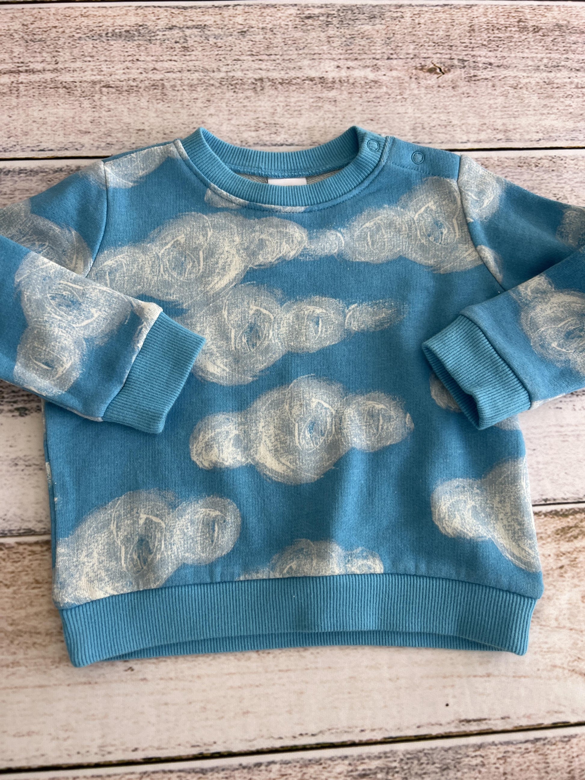 Nordstrom Unisex Light Blue | Pattern Sweatshirt Size: 12 months Light Blue | Pattern