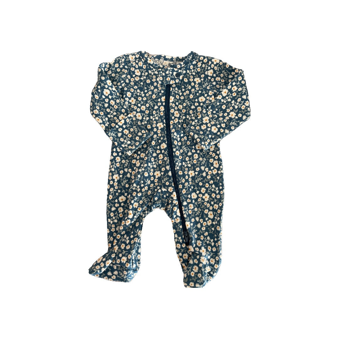 Carters Girls Light Blue | Pink floral Pajamas Size: Newborn Light Blue | Pink floral