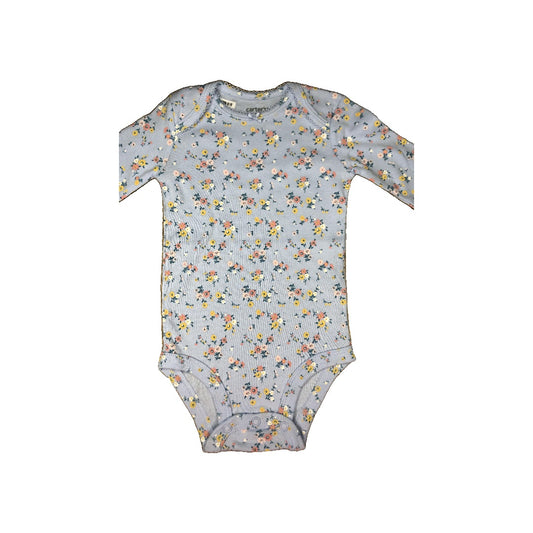 Carters Girls Light Blue | Pink floral Onesie Size: 6 months Light Blue | Pink floral