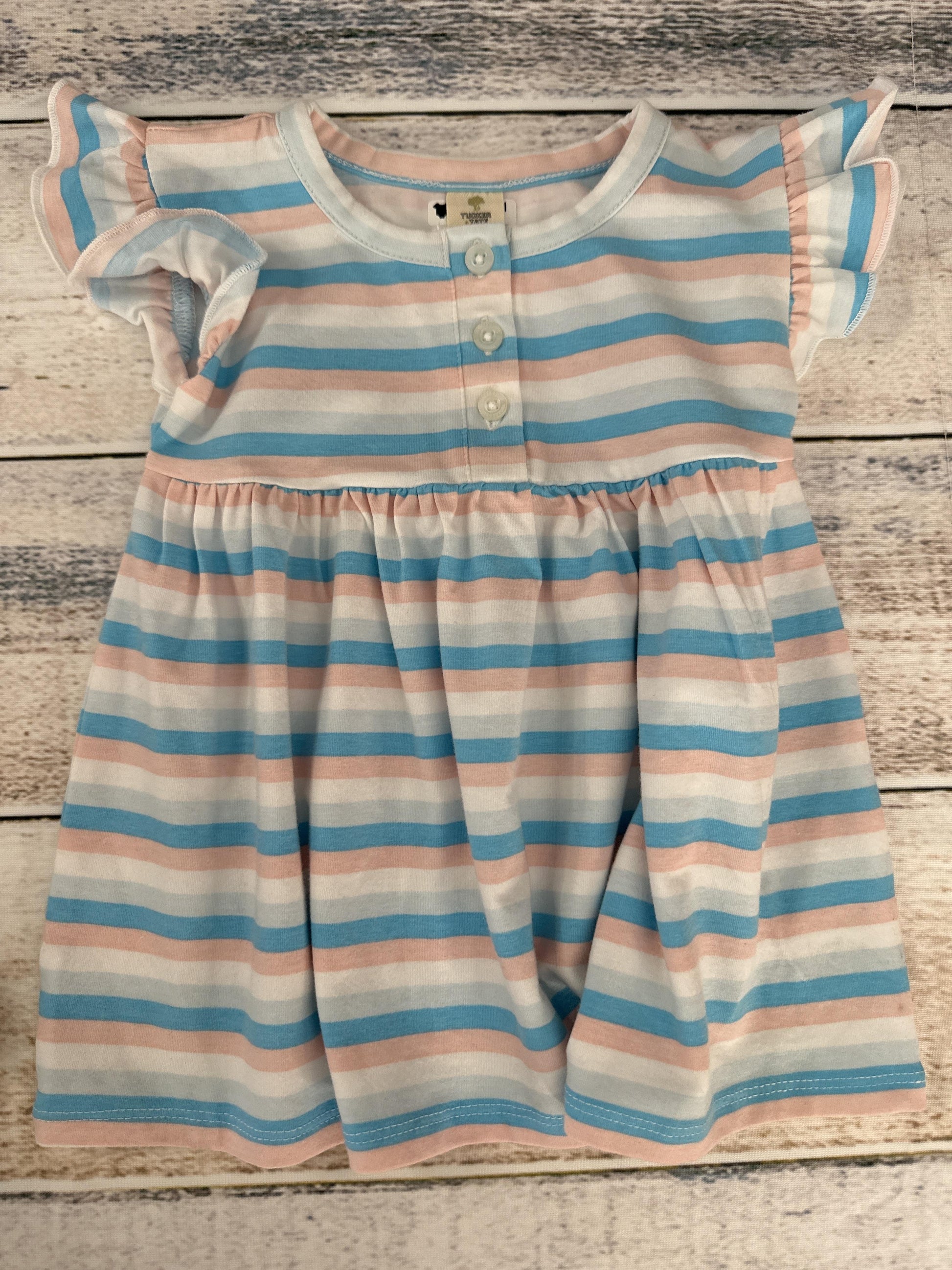 Tucker + Tate Girls Light Blue | pink | White Dress Size: 0-3 months Light Blue | pink | White