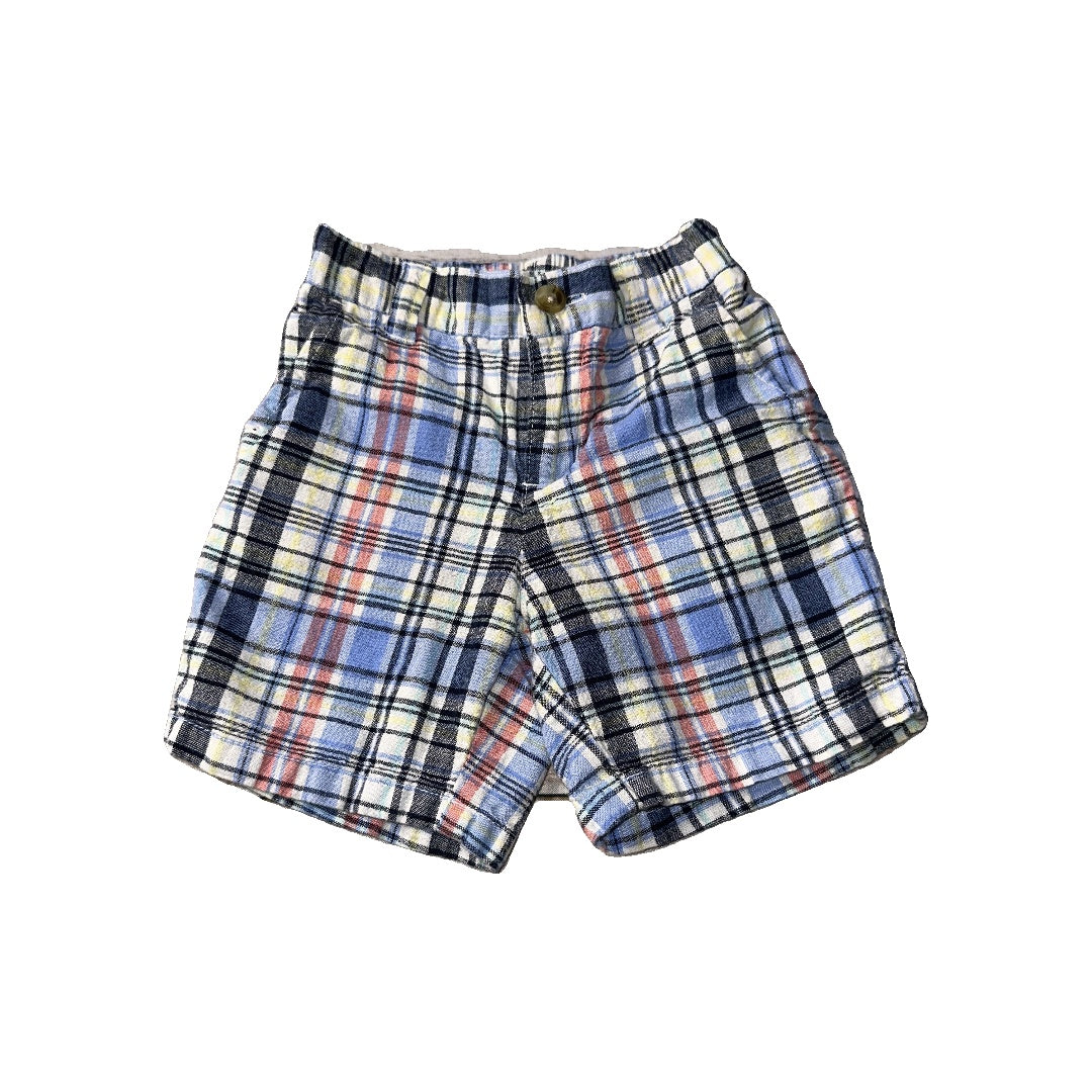 Janie and Jack Boys Light Blue | plaid Shorts Size: 12-18 months Light Blue | plaid