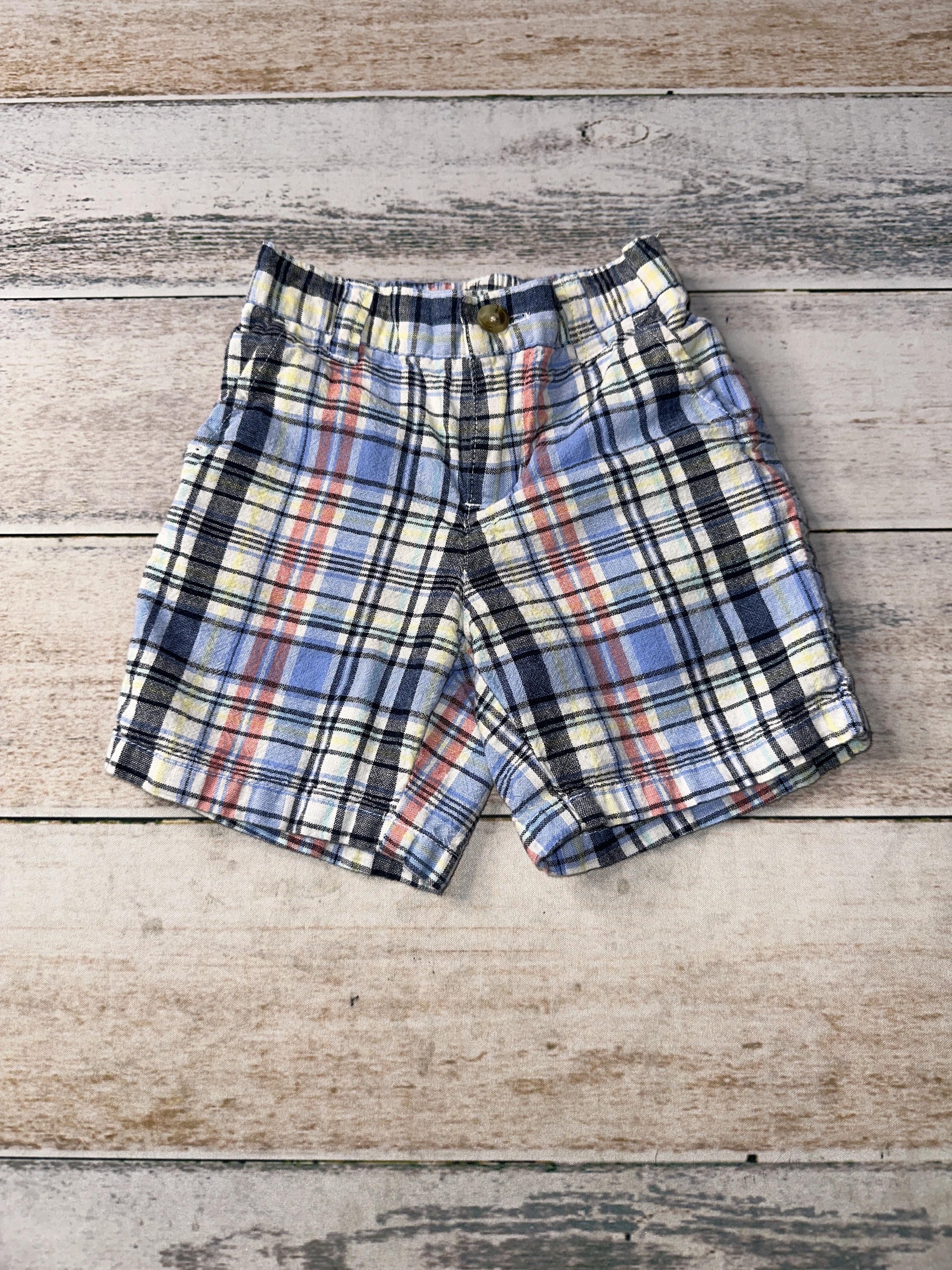 Janie and Jack Boys Light Blue | plaid Shorts Size: 12-18 months Light Blue | plaid