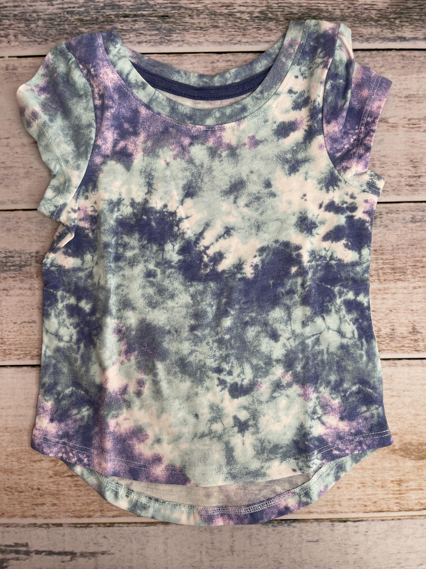 Cat & Jack Girls Light Blue | purple | Tie Dye T-Shirt Size: 18 months Light Blue | purple | Tie Dye