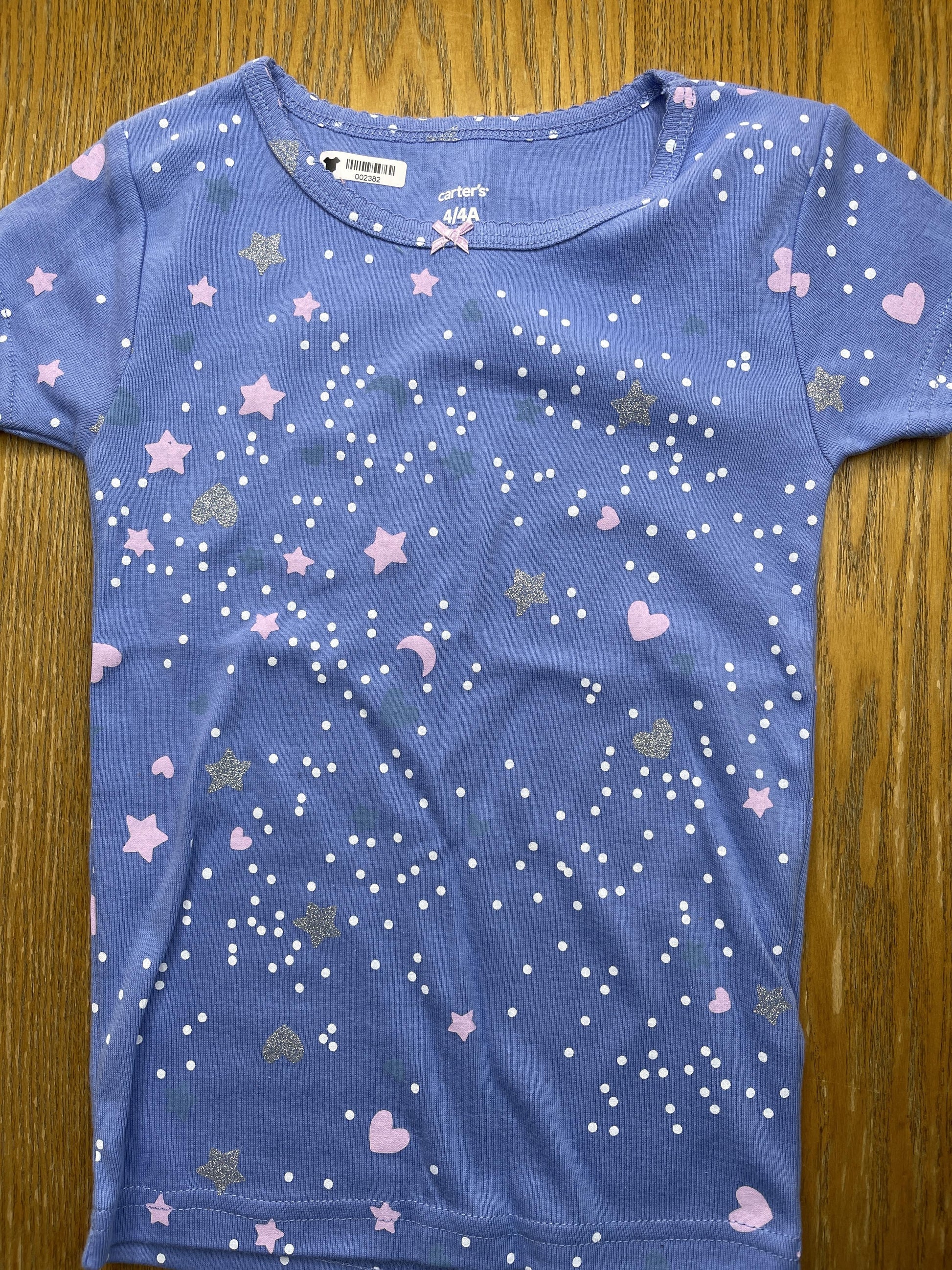 Carters Girls Light Blue | purple Pajamas Size: 4T Light Blue | purple