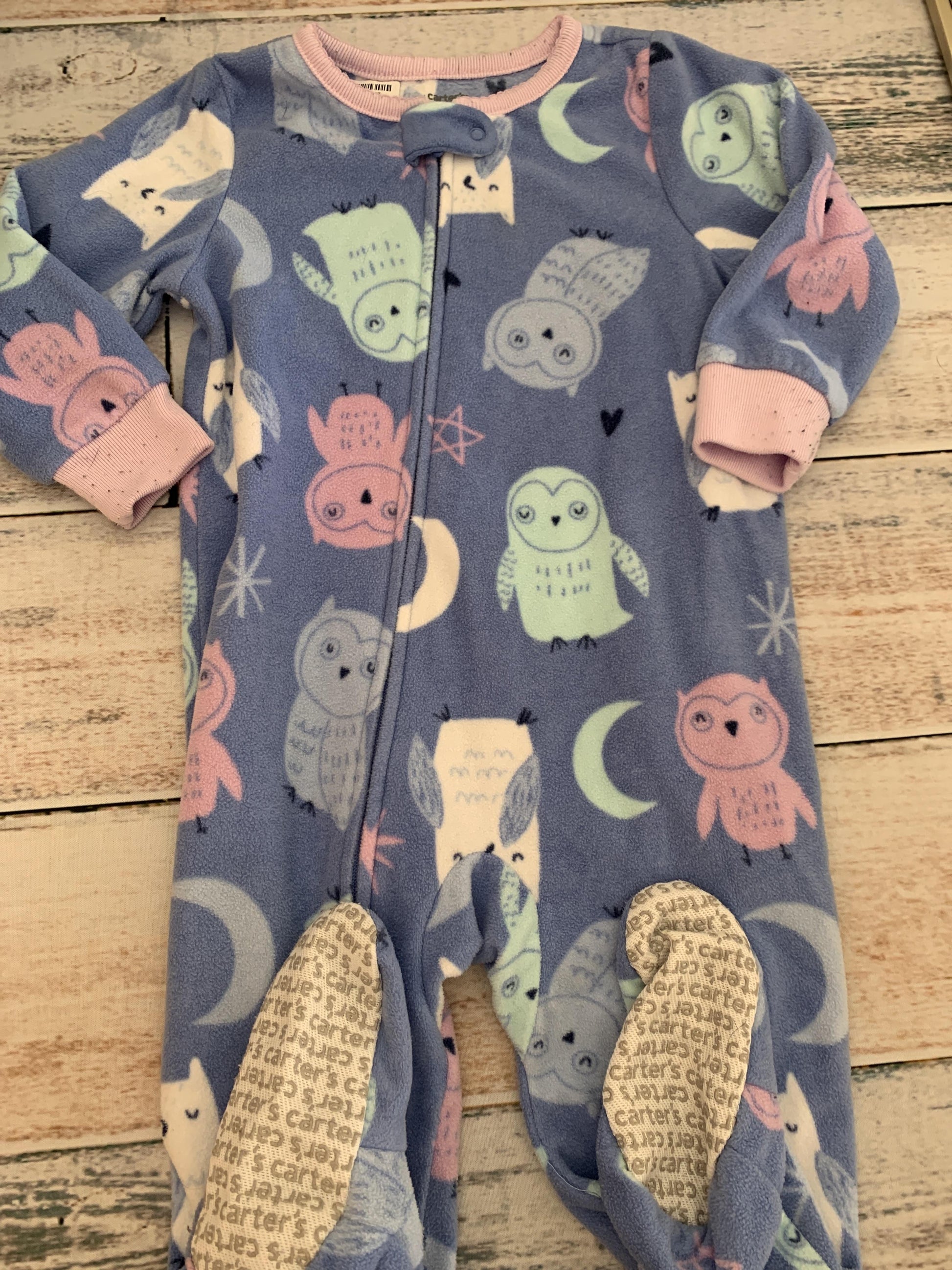 Carters Unisex Light Blue | purple Pajamas Size: 12 months Light Blue | purple