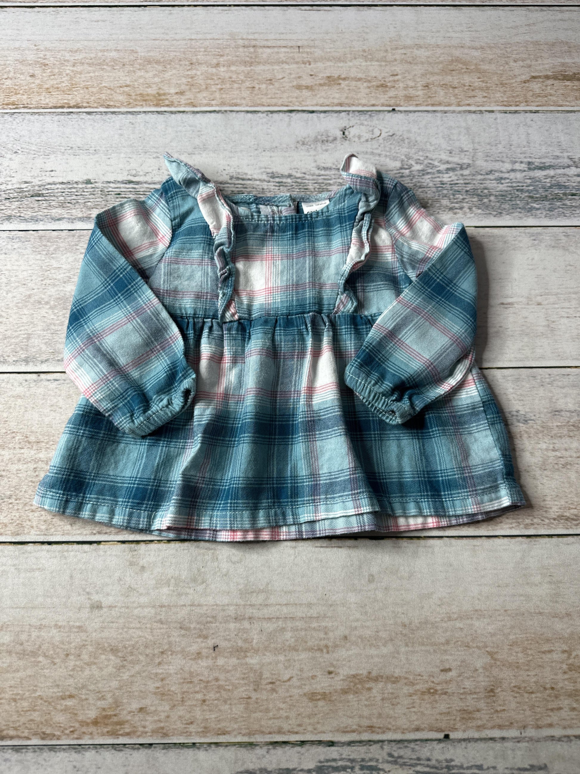 Carters Girls Light Blue | Royal Blue | pink | Striped Dress Size: 9 months Light Blue | Royal Blue | pink | Striped