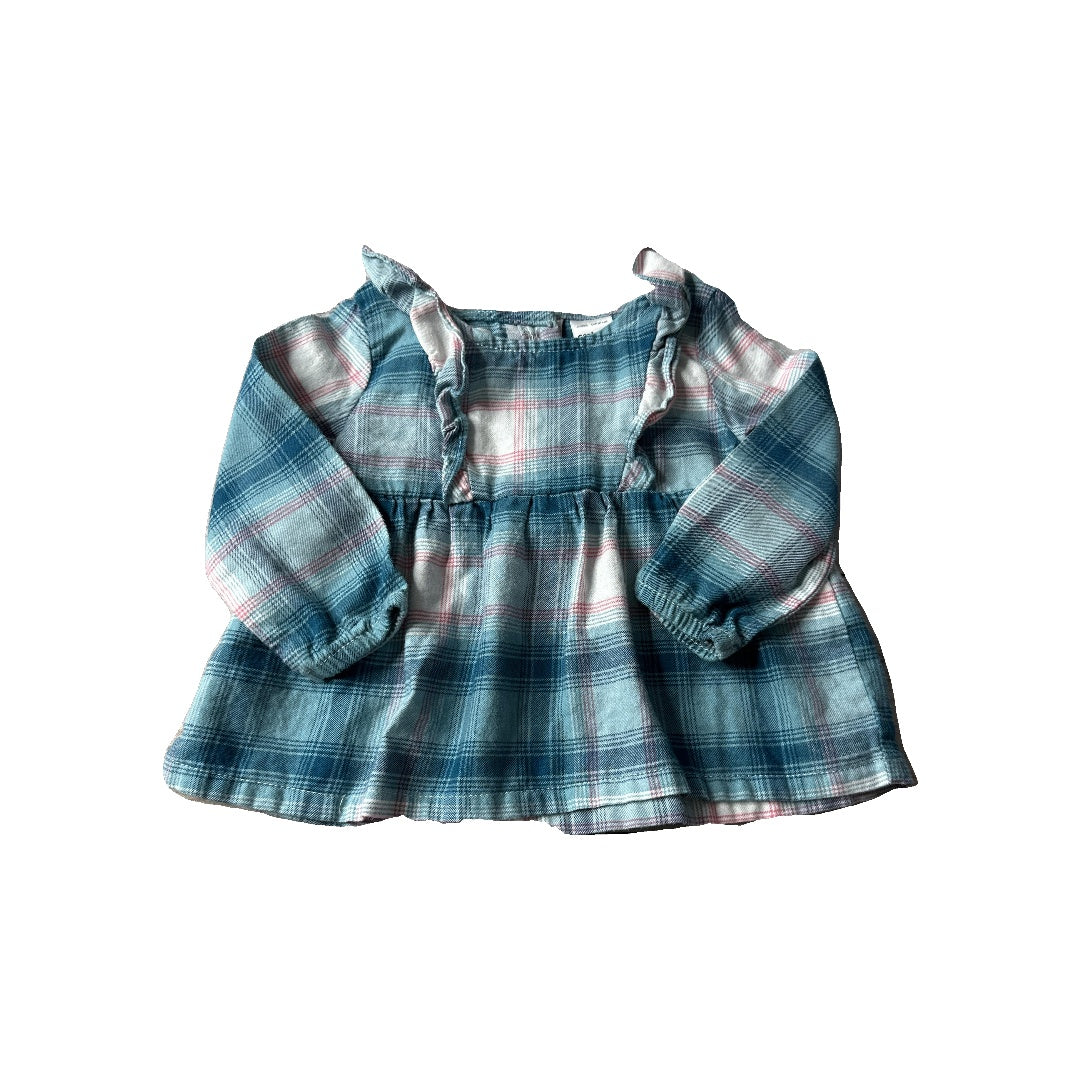 Carters Girls Light Blue | Royal Blue | pink | Striped Dress Size: 9 months Light Blue | Royal Blue | pink | Striped