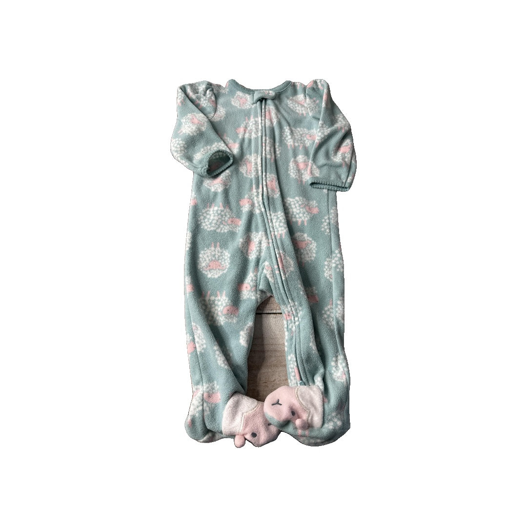 Carters Girls Light Blue | sheep Pajamas Size: 6-9 months Light Blue | sheep