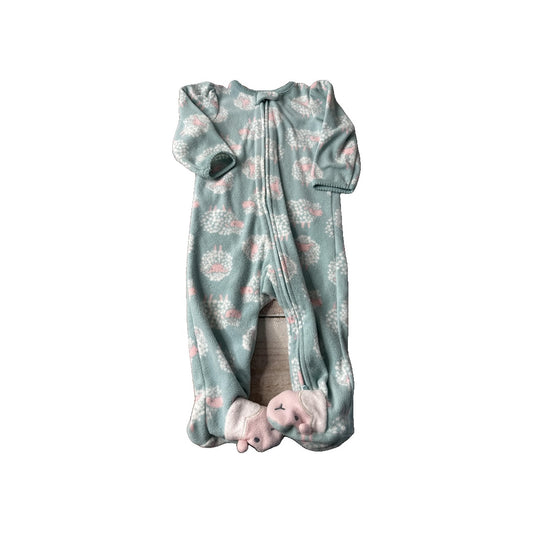 Carters Girls Light Blue | sheep Pajamas Size: 6-9 months Light Blue | sheep