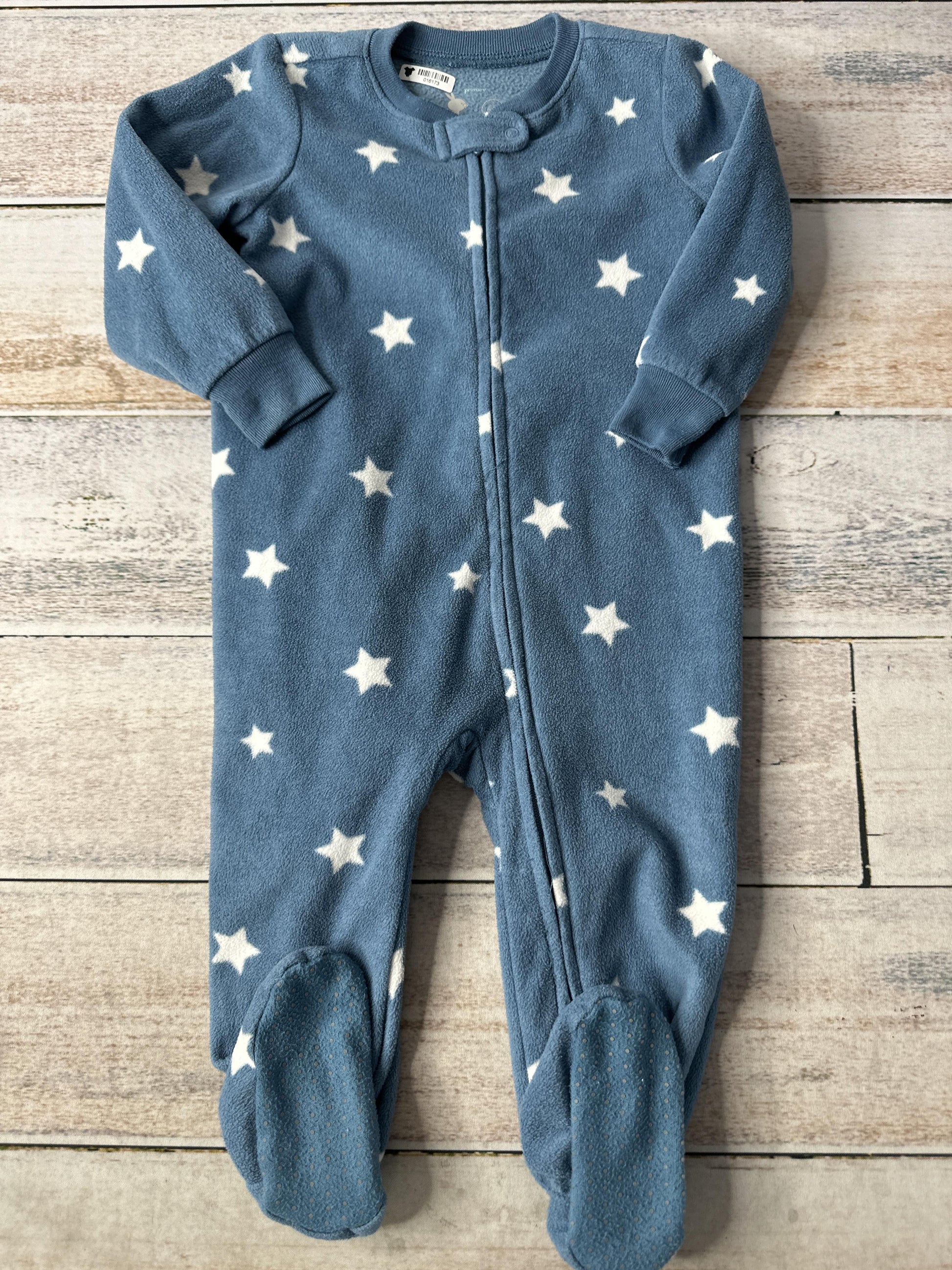 Primary Unisex Light Blue | Stars Pajamas Size: 12M Light Blue | Stars