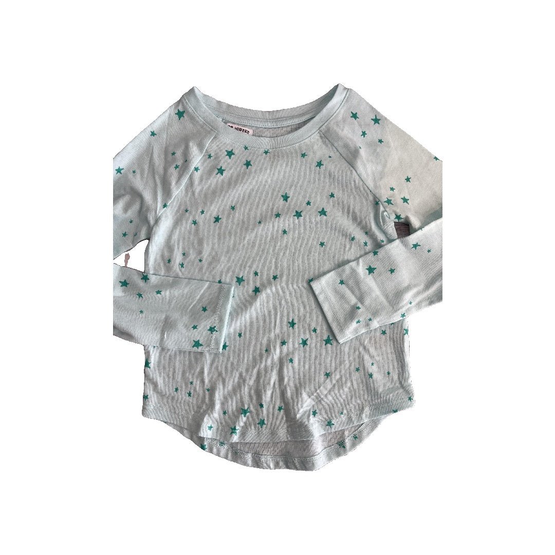 Cat & Jack Girls Light Blue | Stars Long Sleeve T-Shirt Size: 4T Light Blue | Stars