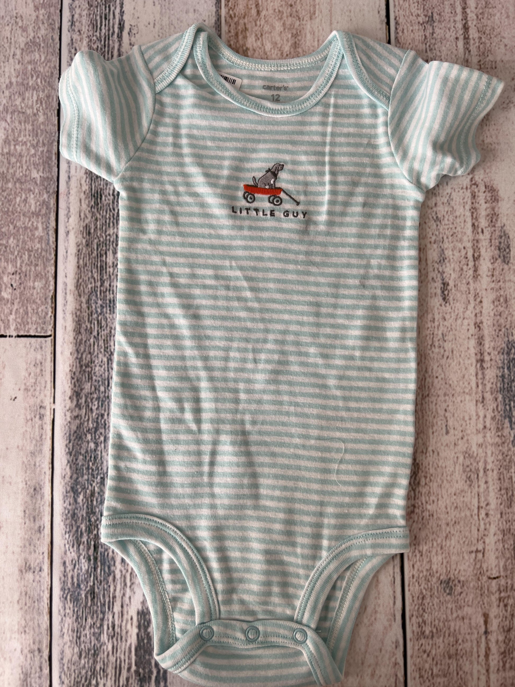 Carters Boys Light Blue | Stripe Onesie Size: 12 months Light Blue | Stripe