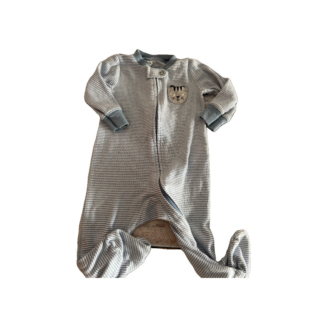 Carters Boys Light Blue | Striped Pajamas Size: 3-6 months Light Blue | Striped