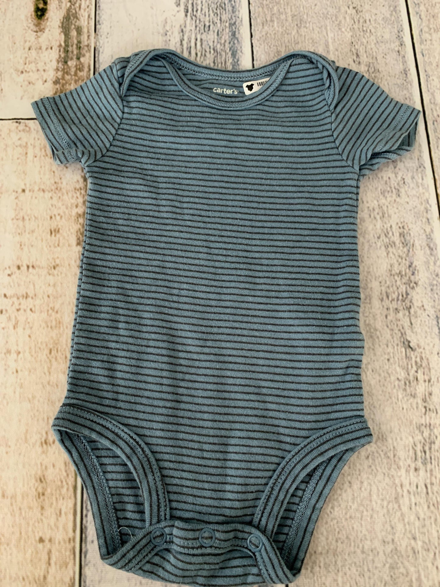 Carters Boys Light Blue | Striped Onesie Size: 3 months Light Blue | Striped