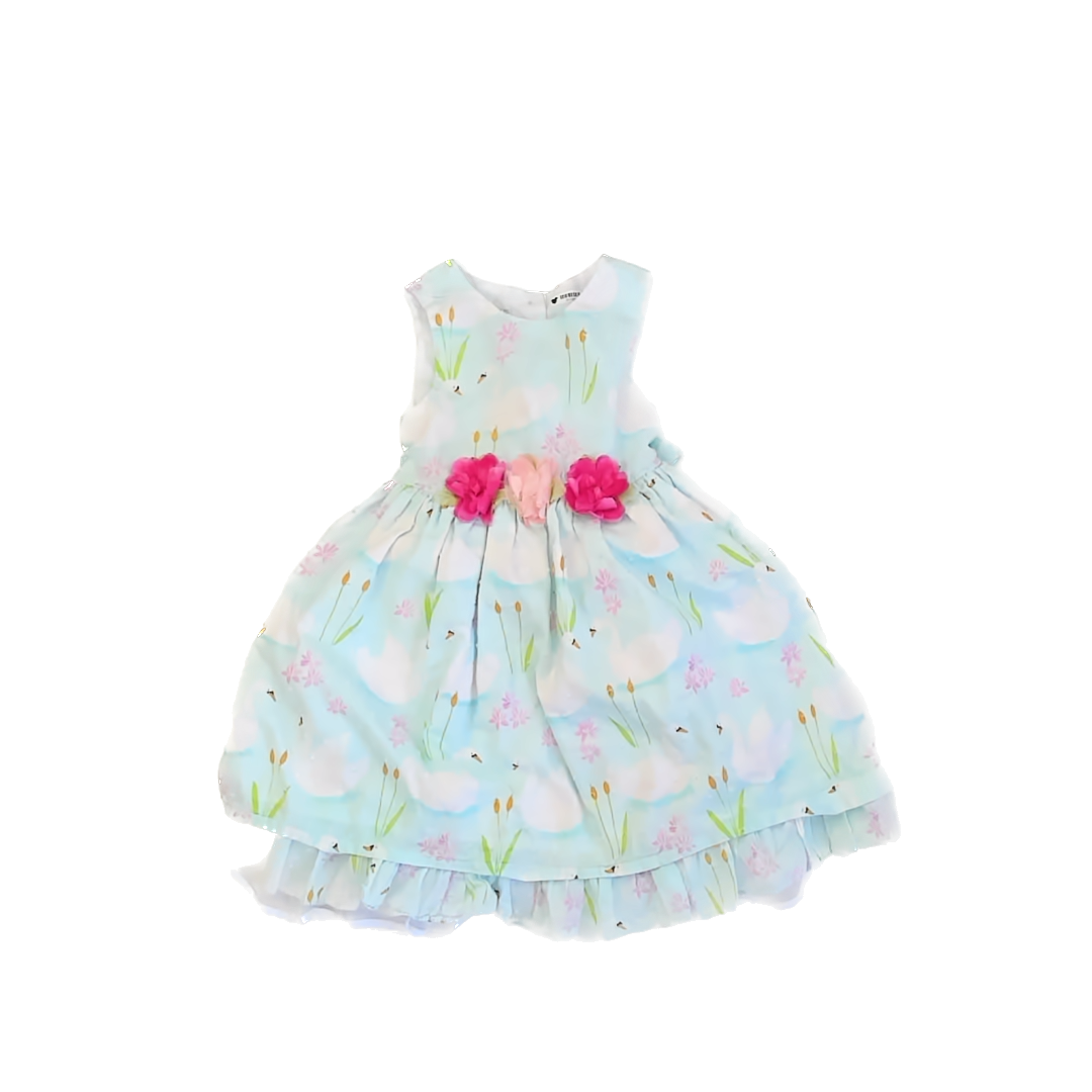 Pippa & Julie Girls Light Blue | Swans Dress Size: 3T Light Blue | Swans