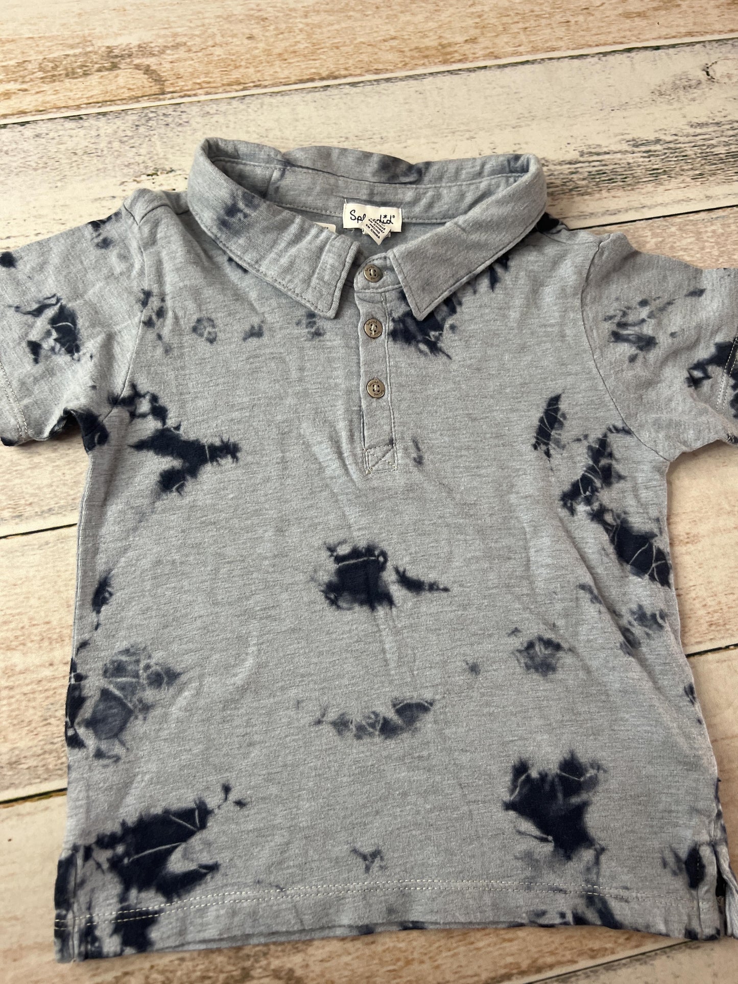 Splendid Boys Light Blue | Tie Dye Button Down Short Sleeve Size: 3T Light Blue | Tie Dye