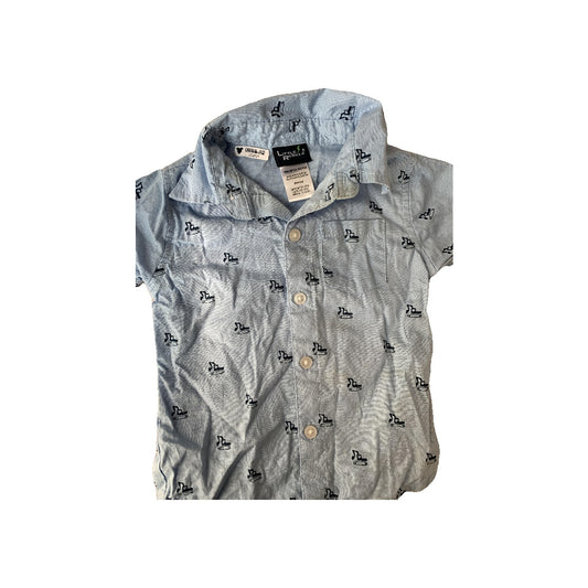 Little Rebels Boys Light Blue | Trucks Button Down Short Sleeve Size: 18 months Light Blue | Trucks