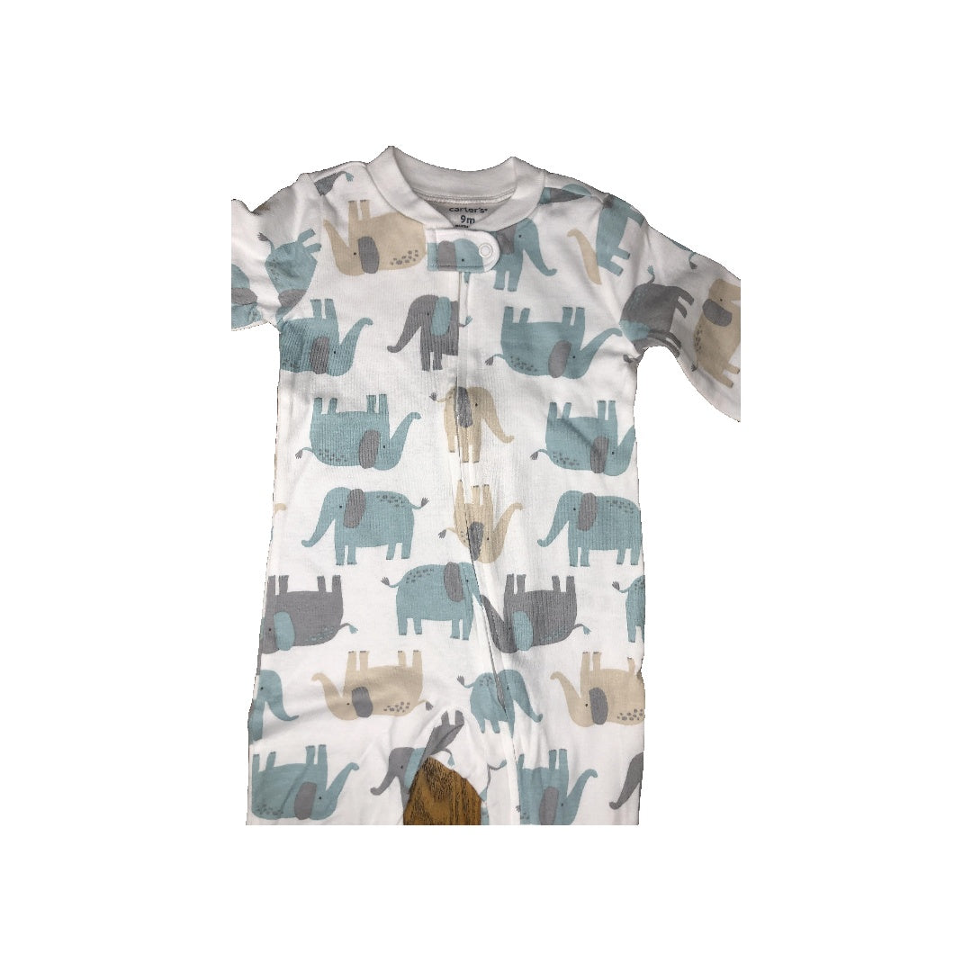 Carters Unisex Light Blue | Turquoise | White | light green Pajamas Size: 9 months Light Blue | Turquoise | White | light green