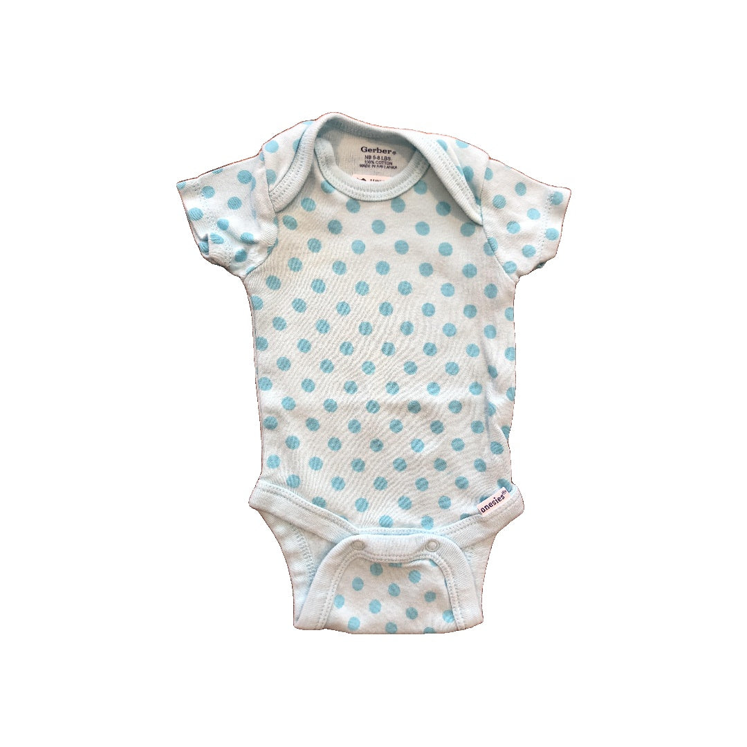 Gerber organic Boys Light Blue | Turquoise Onesie Size: Newborn Light Blue | Turquoise