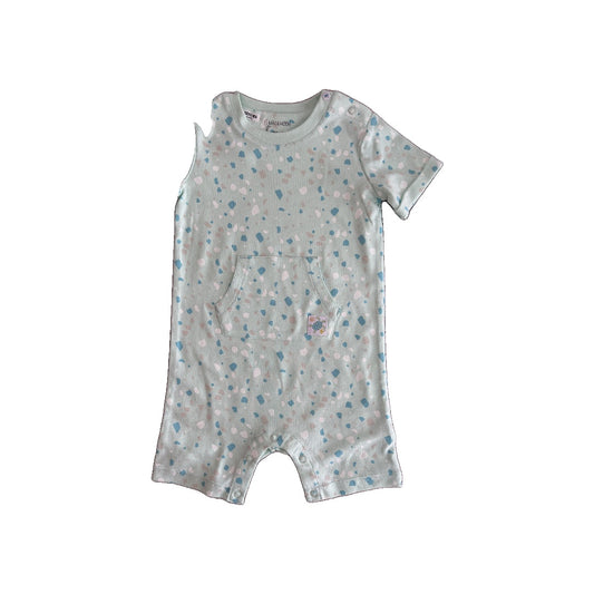 Mac & Moon Unisex Light Blue | Turquoise Romper Size: 24 months Light Blue | Turquoise