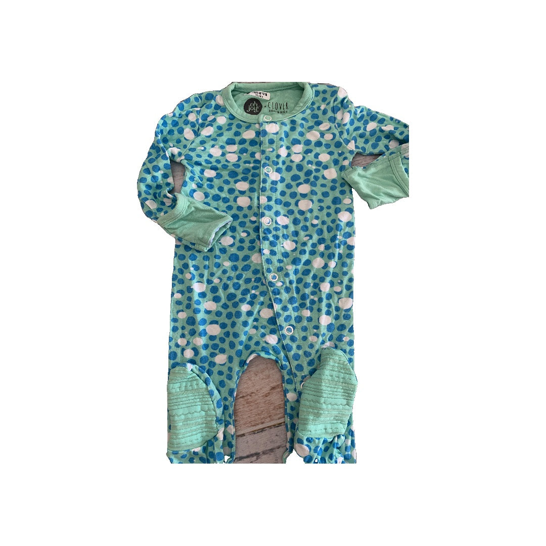Clover Baby & Kids Unisex Light Blue | Turquoise Pajamas Size: 3-6 months Light Blue | Turquoise