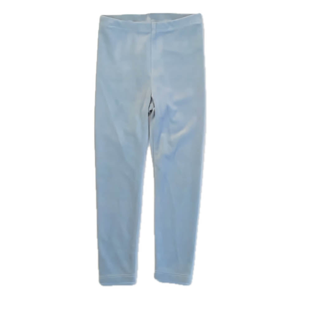 Tea Collection Girls Light Blue Velour Leggings Size: 5T Light Blue Velour