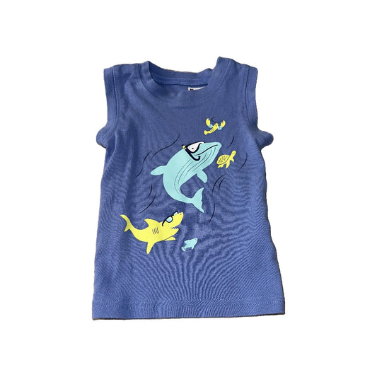 Carters Boys Light Blue | whales Tank Top Size: 18 months Light Blue | whales