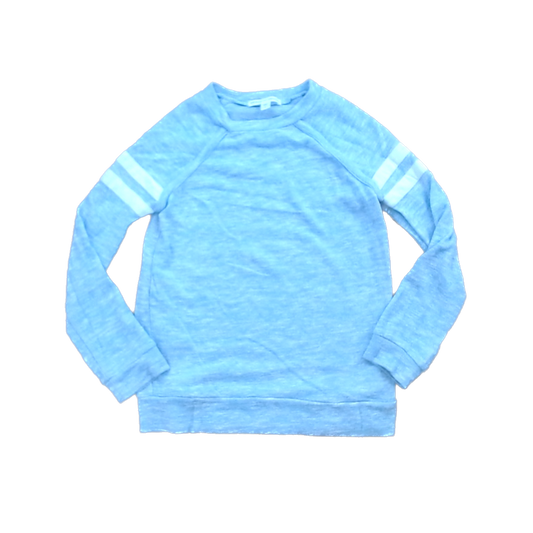 Rockets Of Awesome Girls Light Blue | White Arm Stripes Long Sleeve T-Shirt Size: 6 - 7 Years Light Blue | White Arm Stripes