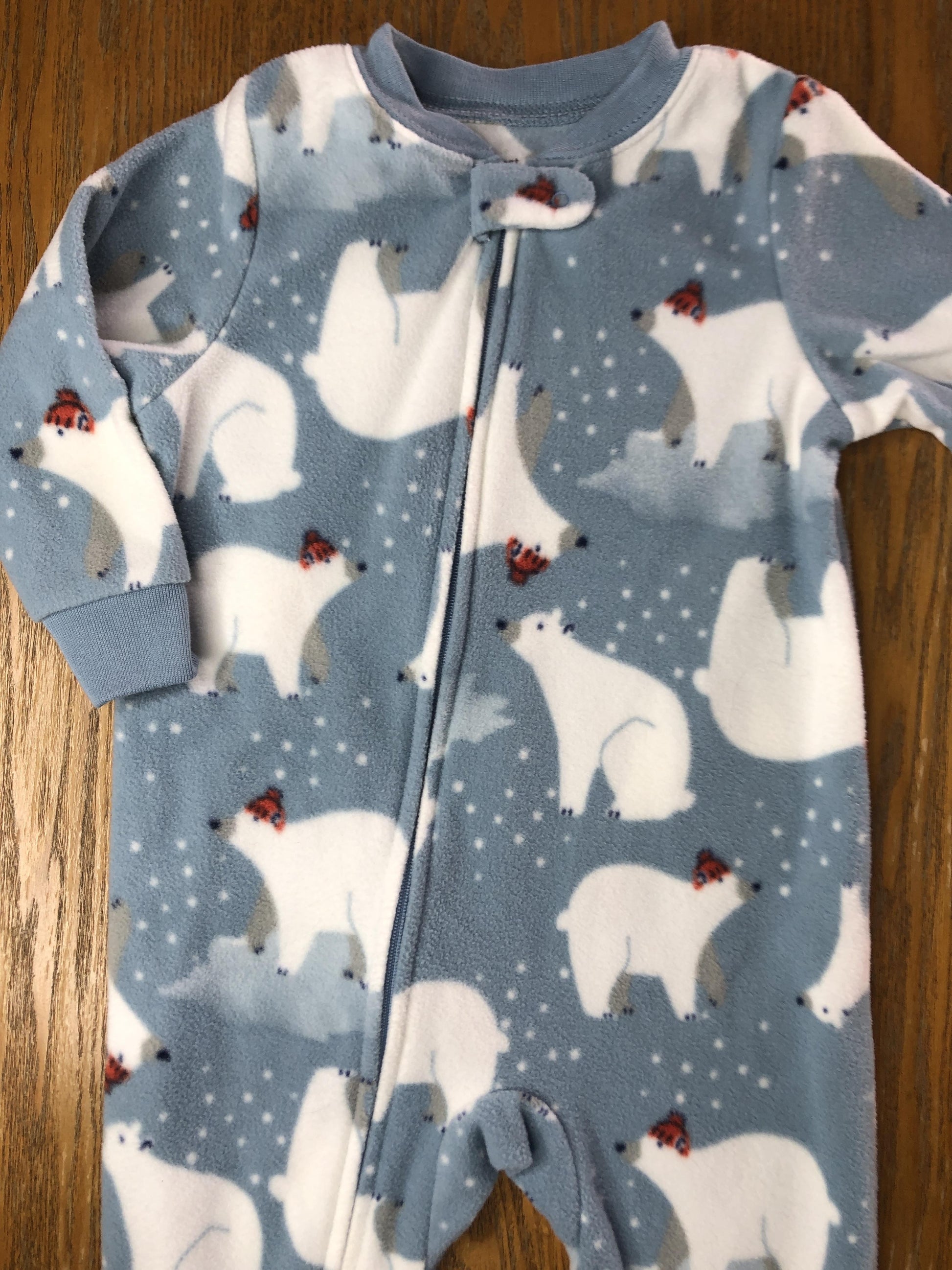 Carters Unisex Light Blue | White | bears Pajamas Size: 18 months Light Blue | White | bears