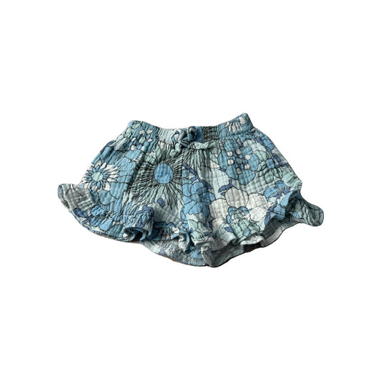 Jessica Simpson Girls Light Blue | White | Flowers | Retro Shorts Size: 12M Light Blue | White | Flowers | Retro