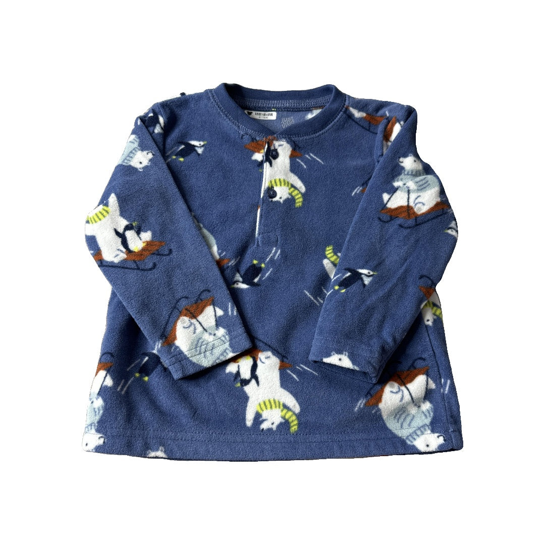 Carters Unisex Light Blue | White | light green | polar bears Pajamas Size: 18 months Light Blue | White | light green | polar bears