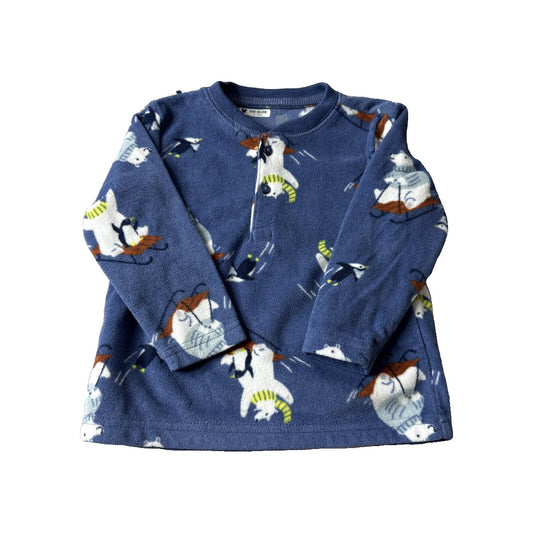 Carters Unisex Light Blue | White | light green | polar bears Pajamas Size: 18 months Light Blue | White | light green | polar bears