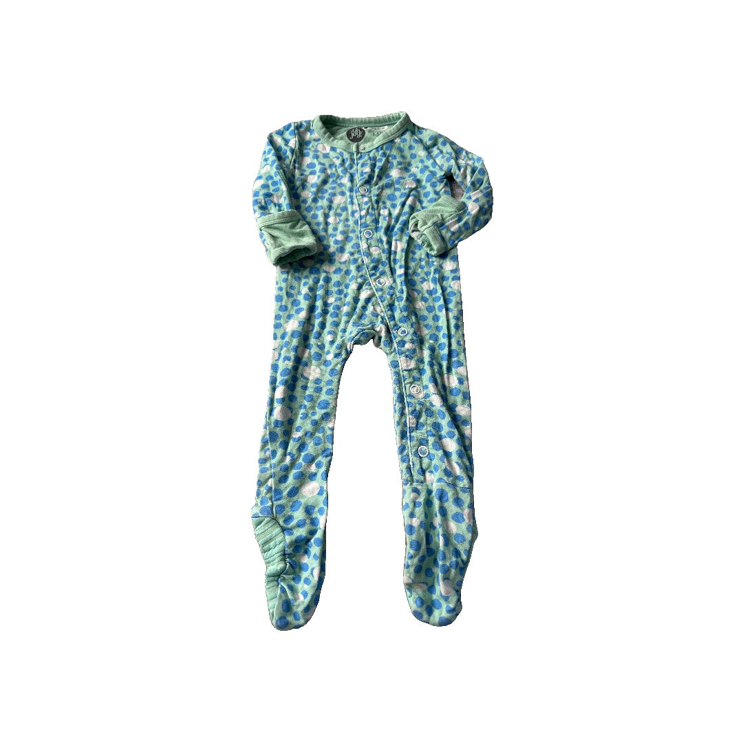 Clover Baby & Kids Unisex Light Blue | White | light green Pajamas Size: 0-3 months Light Blue | White | light green