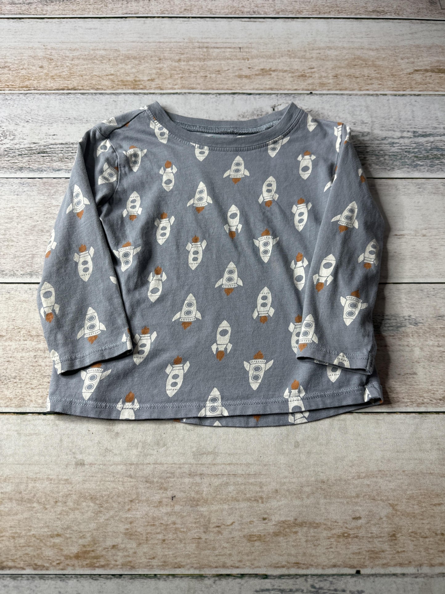 Mighty Goods Unisex Light Blue | White | orange Long Sleeve T-Shirt Size: 24 months Light Blue | White | orange