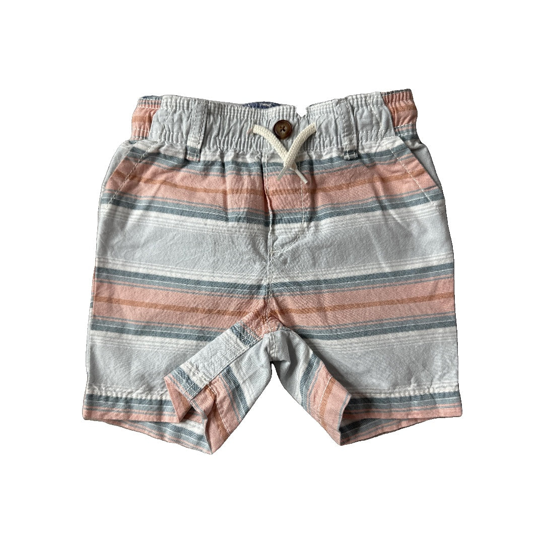 OshKosh Boys Light Blue | White | pink Shorts Size: 18 months Light Blue | White | pink