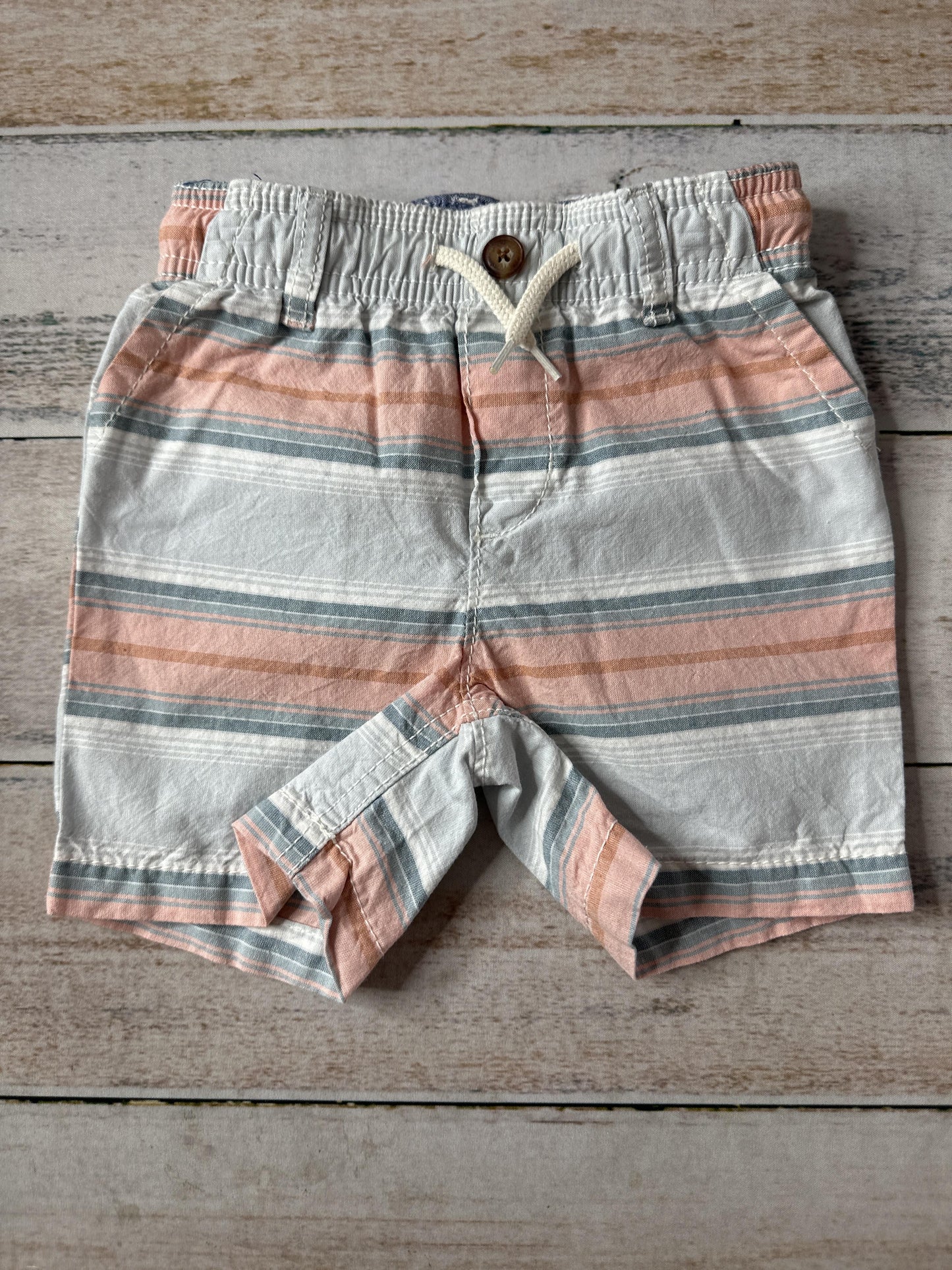 OshKosh Boys Light Blue | White | pink Shorts Size: 18 months Light Blue | White | pink