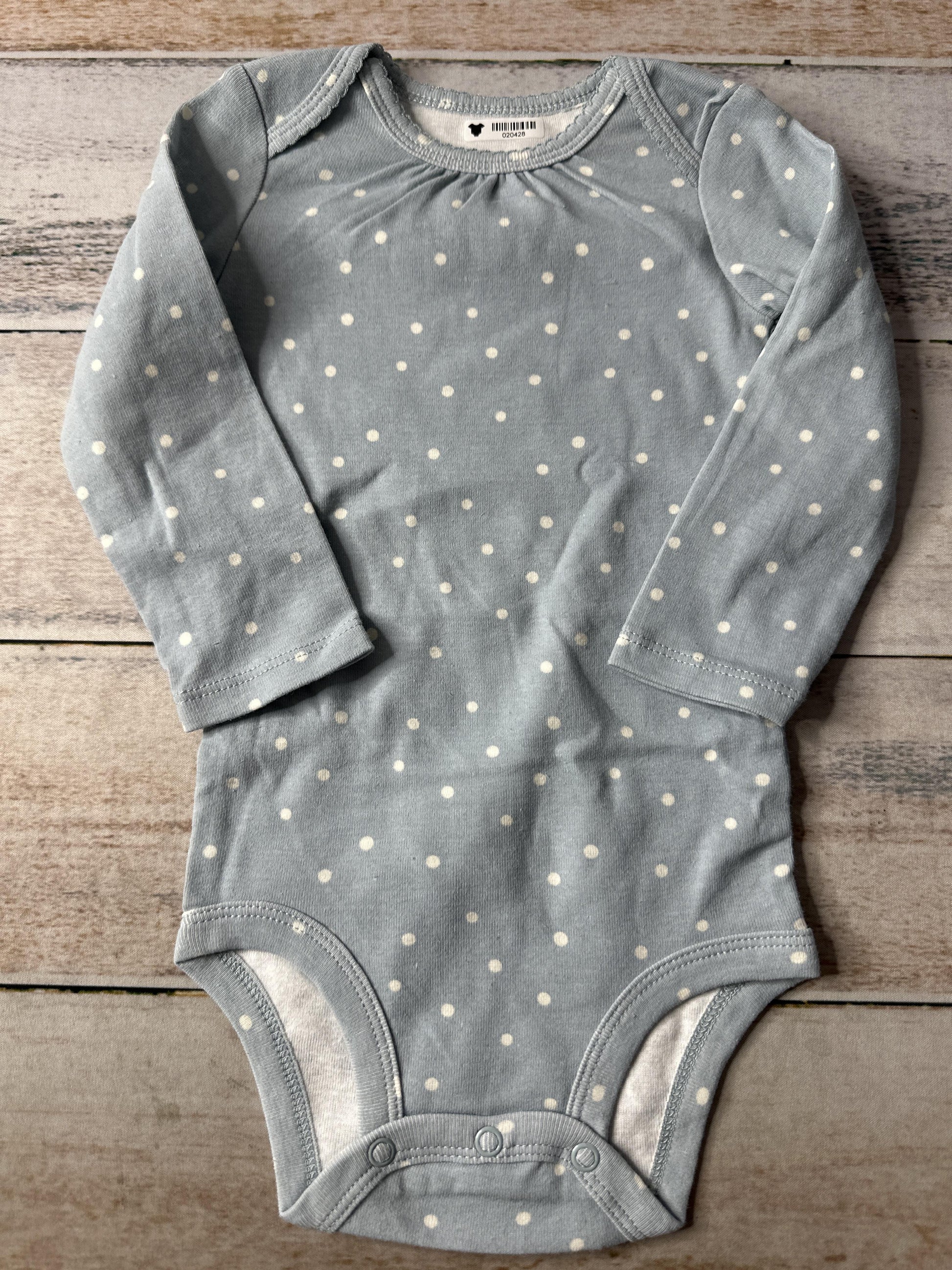 Carters Girls Light Blue | White | polka dot Onesie Size: 12 months Light Blue | White | polka dot
